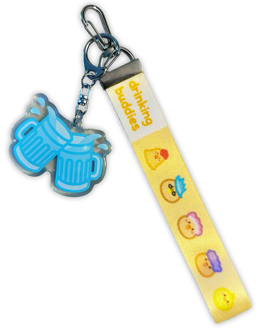 Bottle Lanyard Keychain - Drinking Buddies