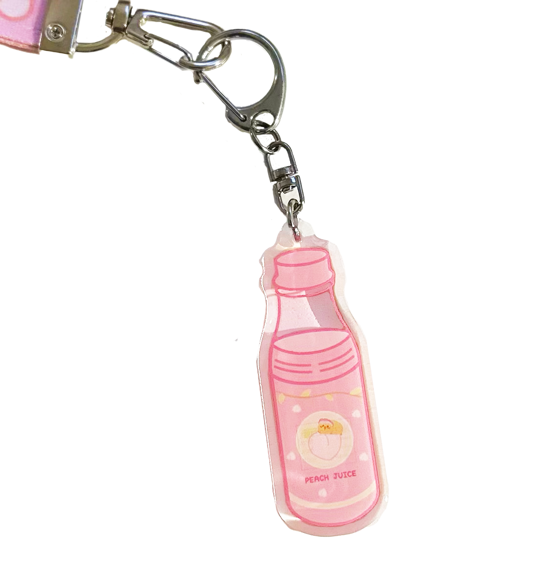 Bottle Lanyard Keychain - Peach