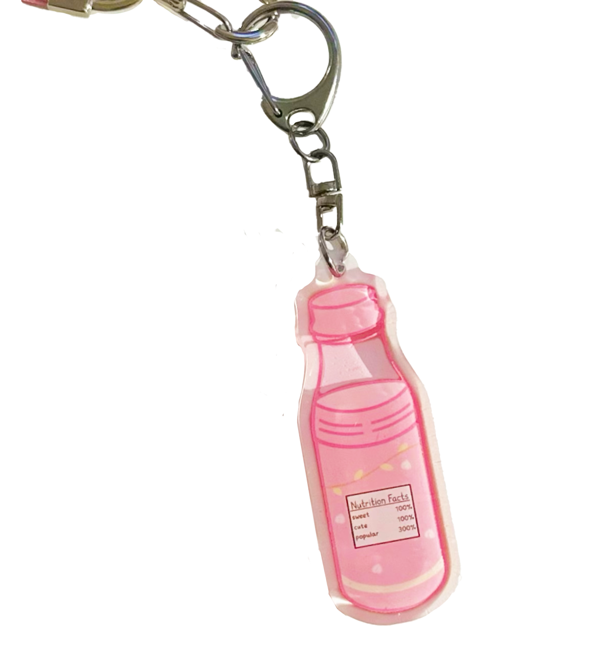 Bottle Lanyard Keychain - Peach