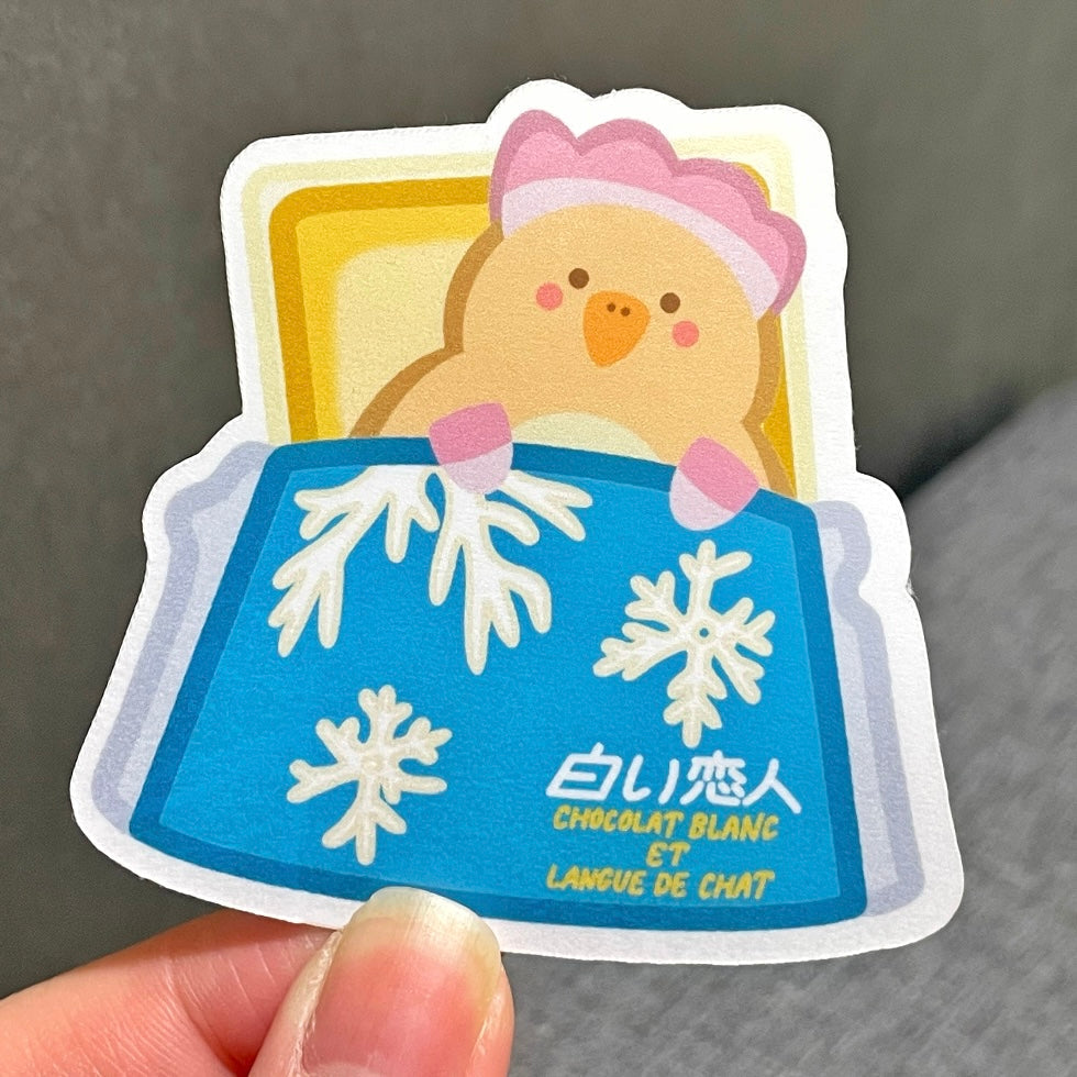 White Choco Biscuit Vinyl Sticker