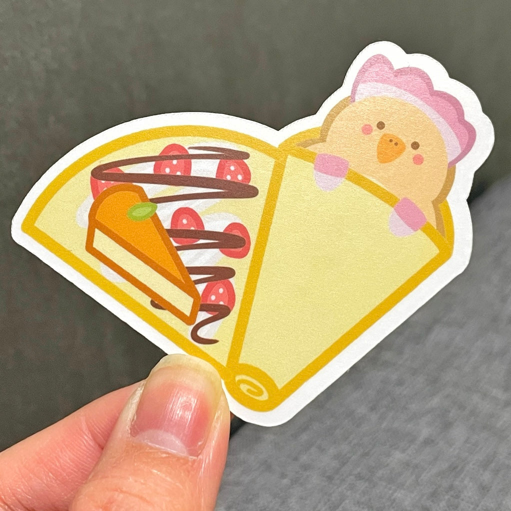 Crepe (with Cheesecake) Vinyl Sticker