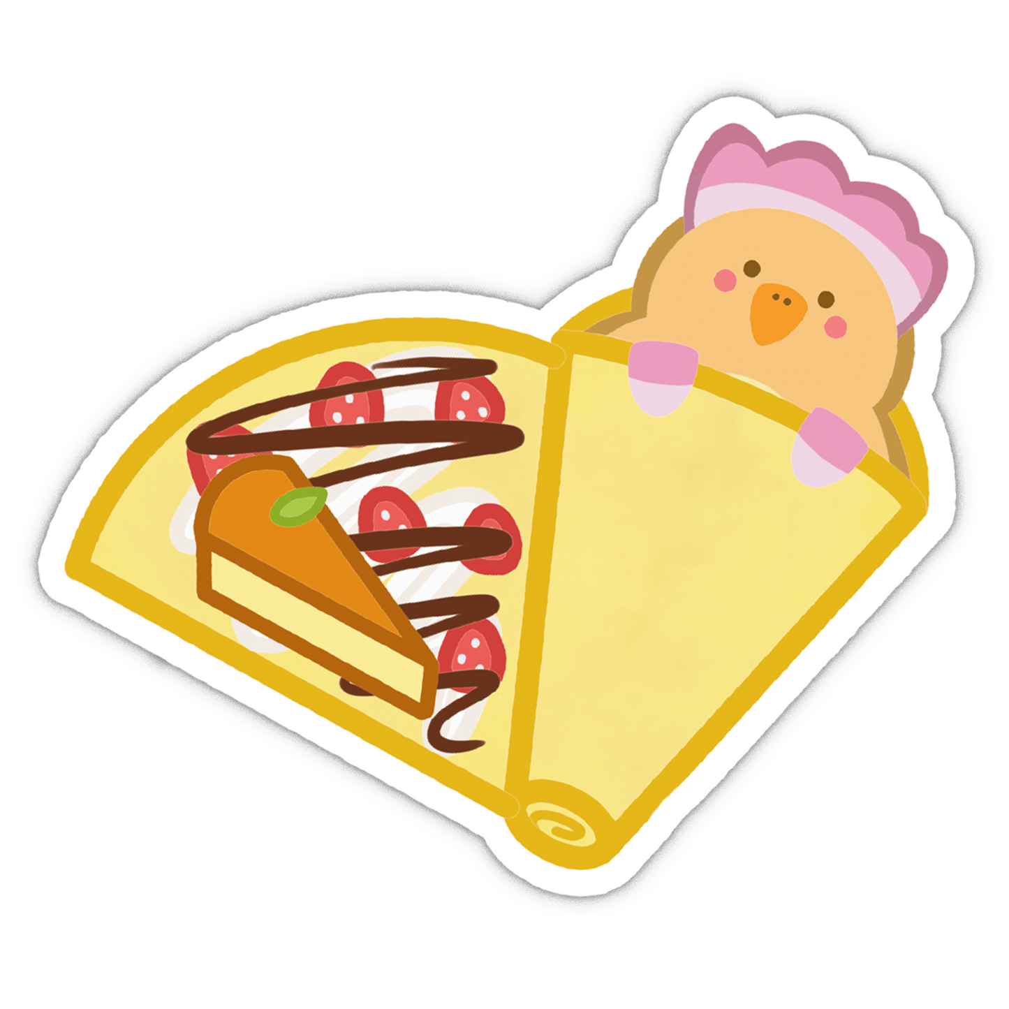 Crepe (with Cheesecake) Vinyl Sticker