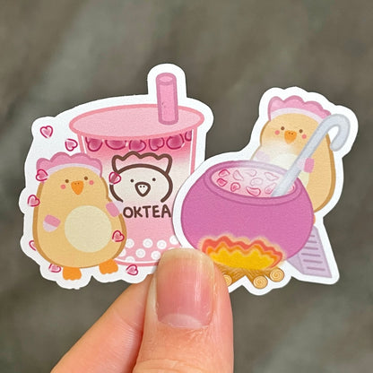 KOKTEA | Rose Milk Tea Sticker Set