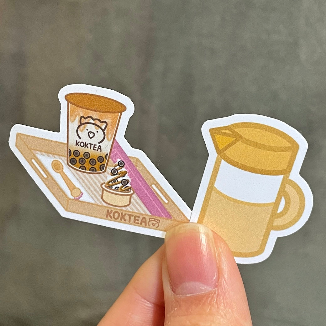KOKTEA | Brown Sugar Pearl Milk Tea Sticker Set