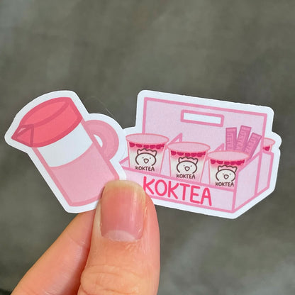 KOKTEA | Rose Milk Tea Sticker Set