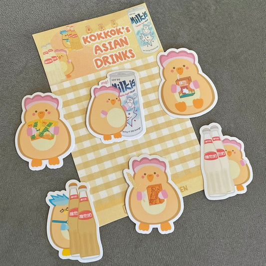 Kokkok Asian Drinks Sticker Set