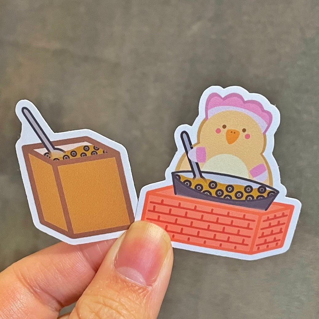 KOKTEA | Brown Sugar Pearl Milk Tea Sticker Set